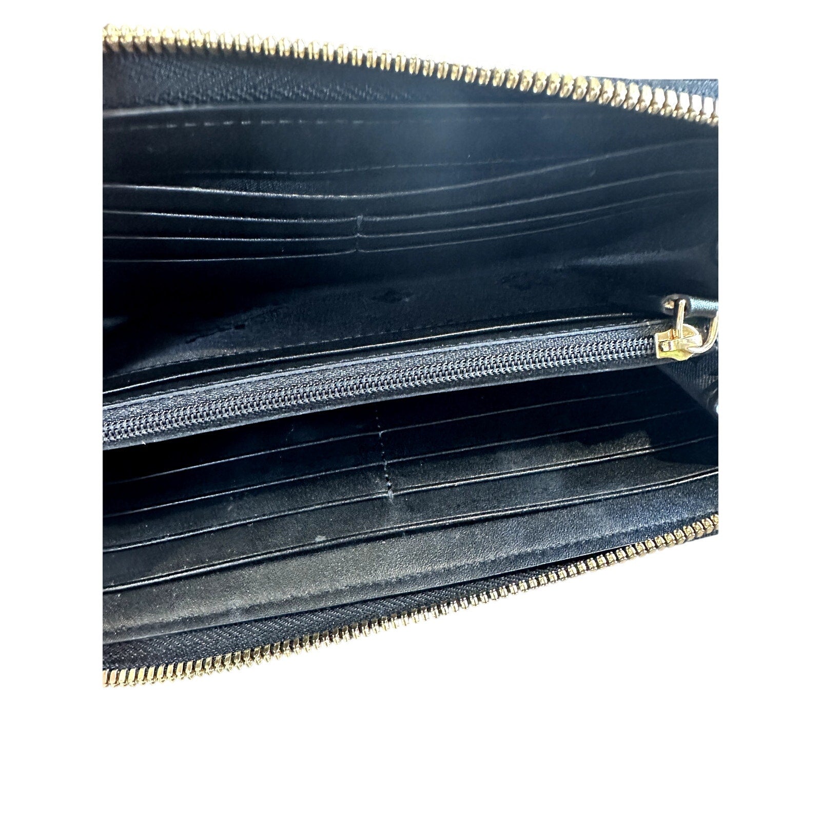 MCM Visetos Striped Zip Around Wallet