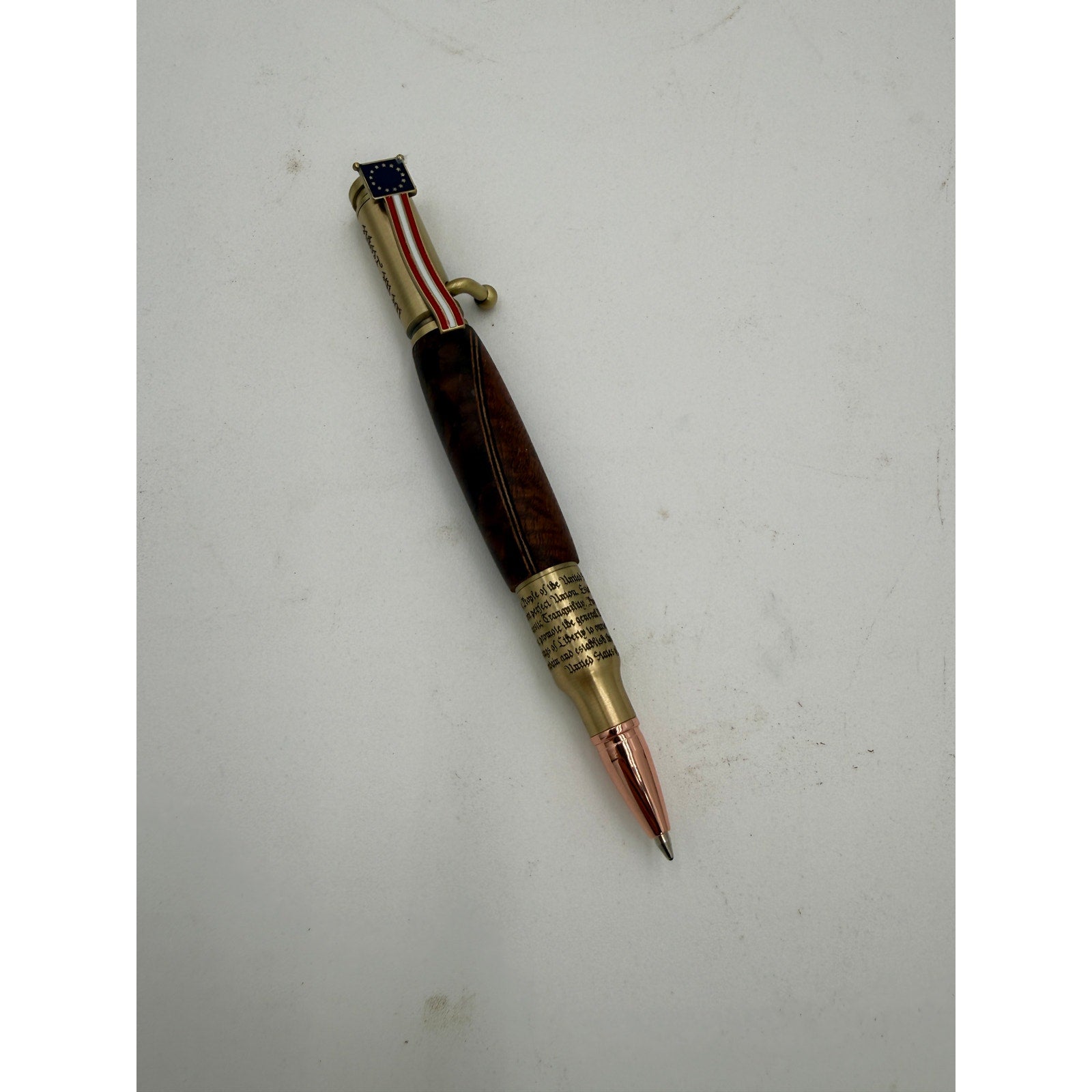 Hand Turned Bolt Action Ink Pen Gift for Patriots, celebrate America’s 250th anniversary, handcrafted, choice of colors and patterns