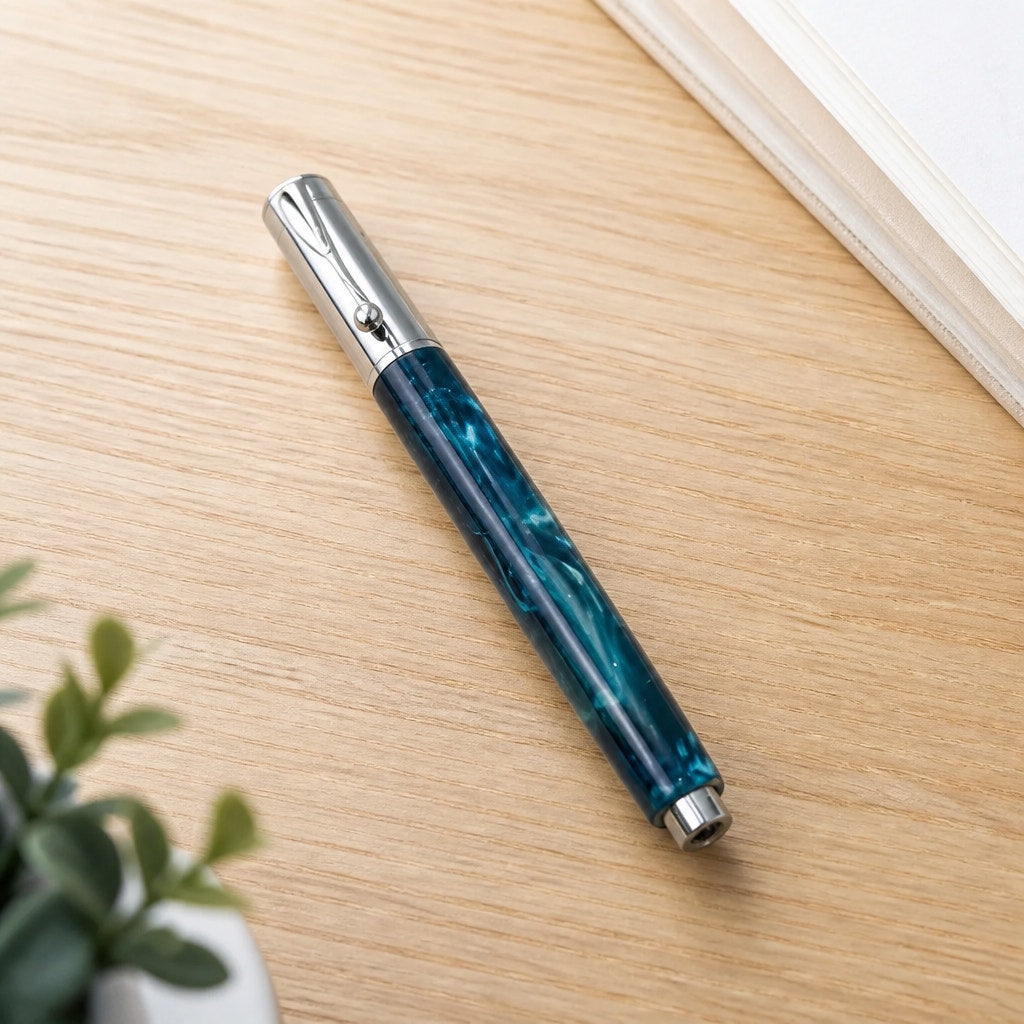 Zen Rollerball Pen with Diamondcast Body, Hand Turned, Multicolor, Deluxe Writing Gift, SKU 1472
