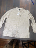 5667 - Eileen Fisher Mandarin Collar Shirt - Size M - NWT - Retail $258