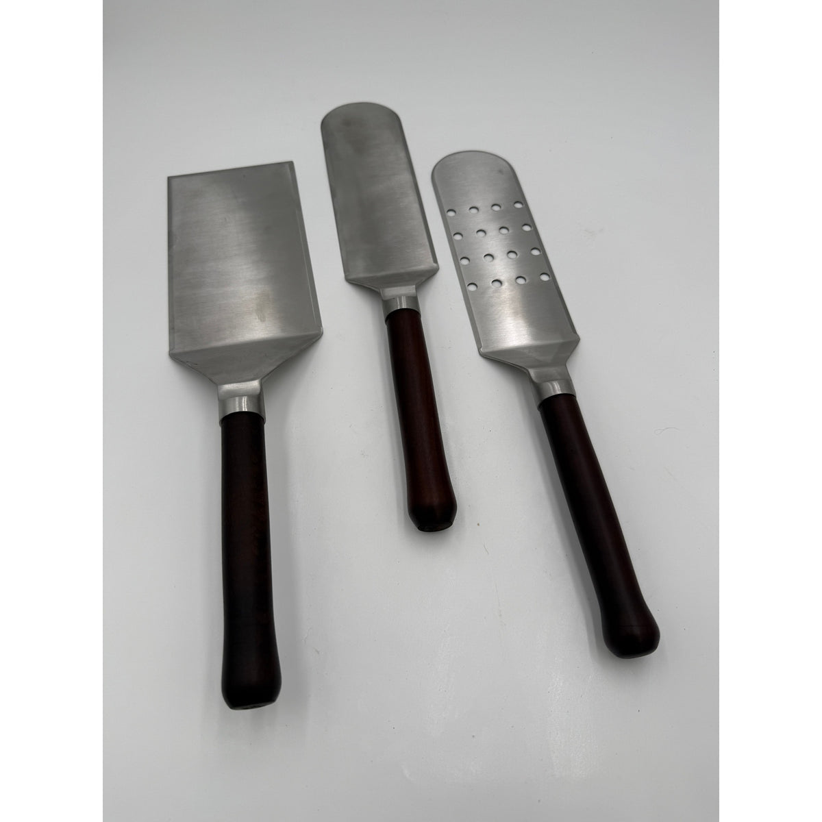 Handcrafted Griddle Spatula Set of 3, Roasted Maple Handles, Stainless Steel Blades, Gift Box