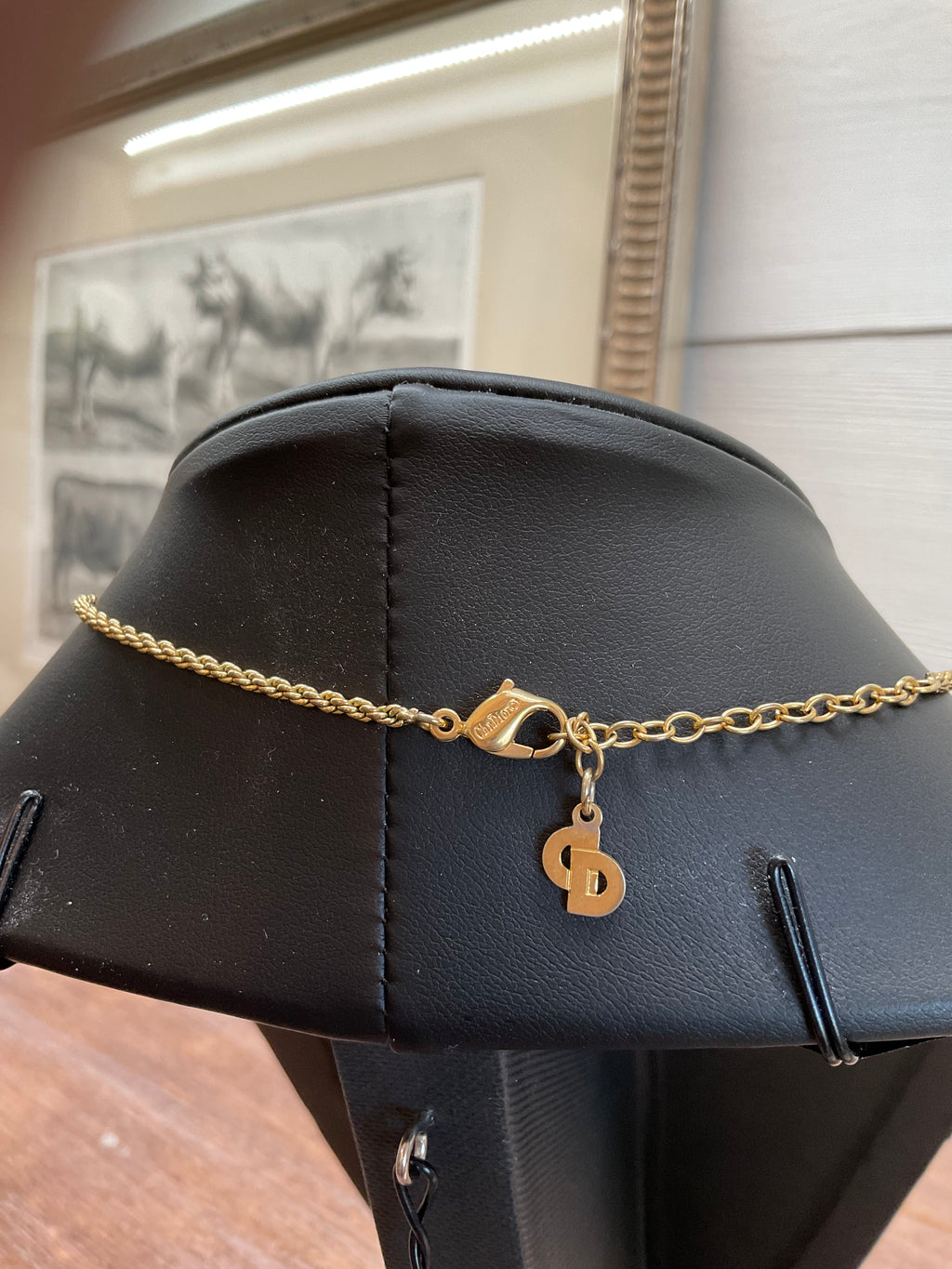 Vintage Dior Medallion Necklace - Antique Gold