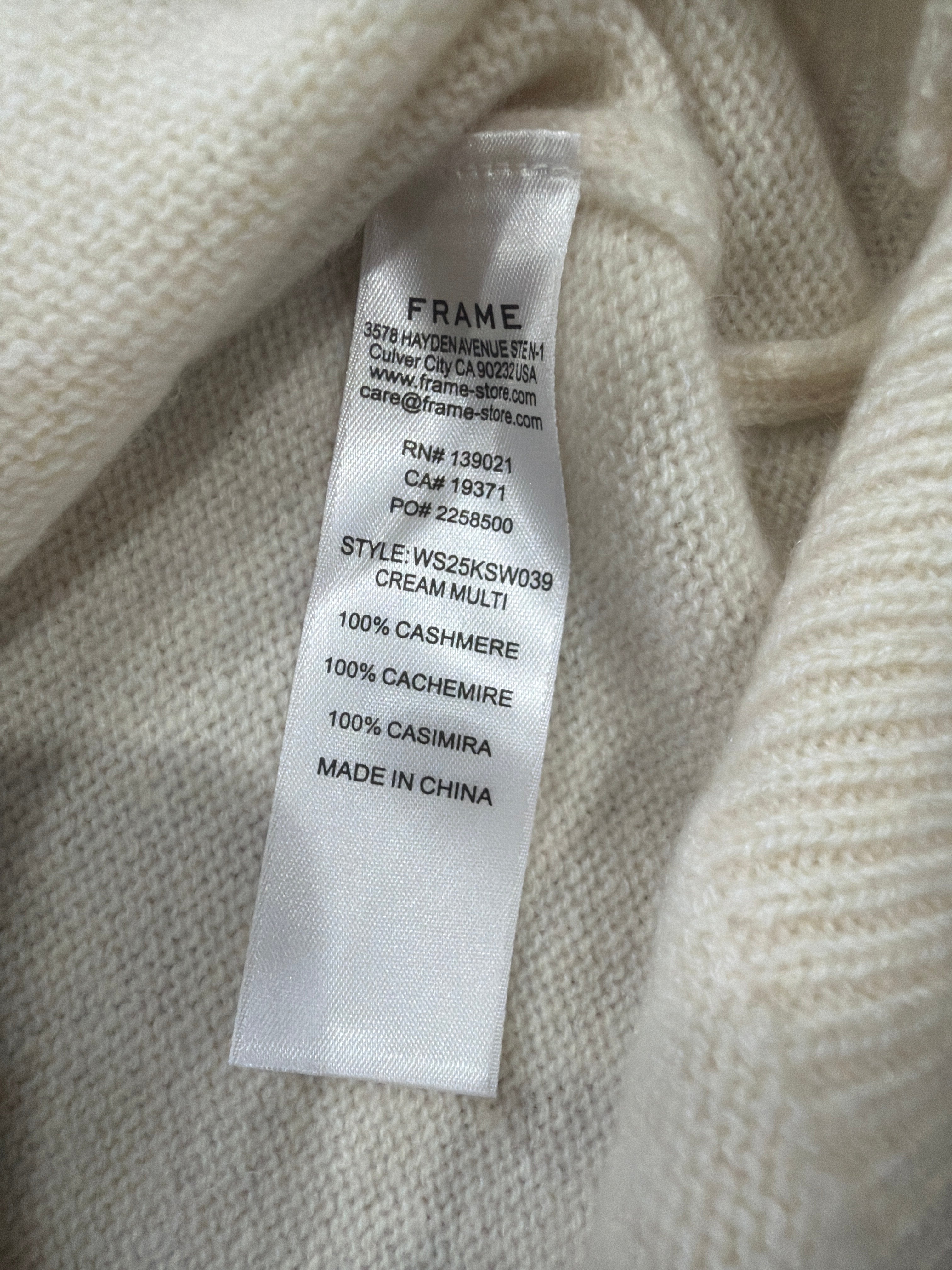 5699 - Frame The Cashmere Gathere - NWT - Size XS - Retail $468