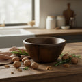 Hand Turned Wood Bowl, Persimmons Hardwood Bowl, Gilded Black Wax Finish, Handmade Quality Bowl, Unique Gift