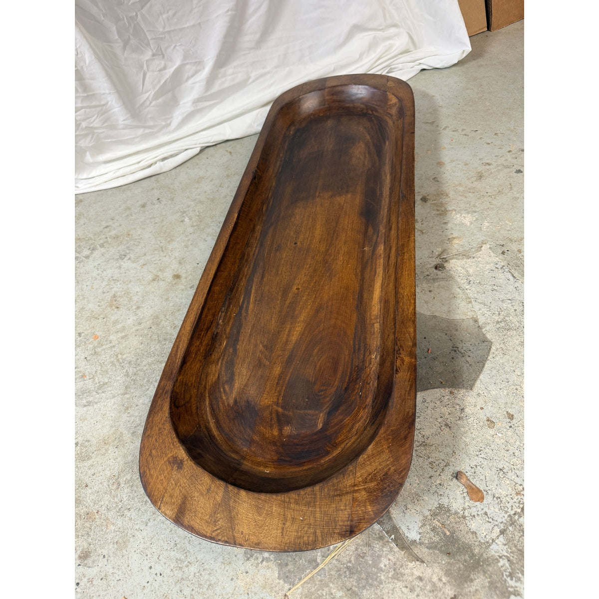 Large Walnut Centerpiece Bowl Handmade, 39 x 12.5 x 2.5 Inches, Dining Table Decor, SKU 1473