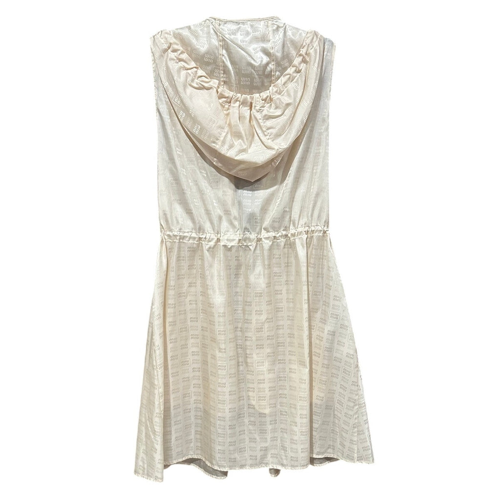 Miu Miu Nylon Hooded Mini Dress Vest Utility Style Size 36 NWT