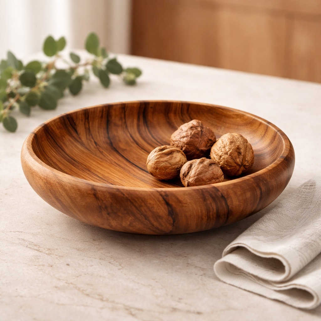 Canary Wood Hand Turned Bowl 7.5 by 2 inches, decorative wood bowl, functional catchall, food safe finish, handmade gift