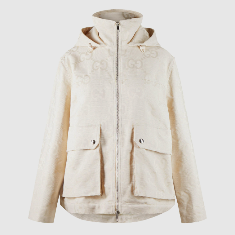 3333 - Gucci Jumbo GG Ivory Jacket - Size 42 - NWT