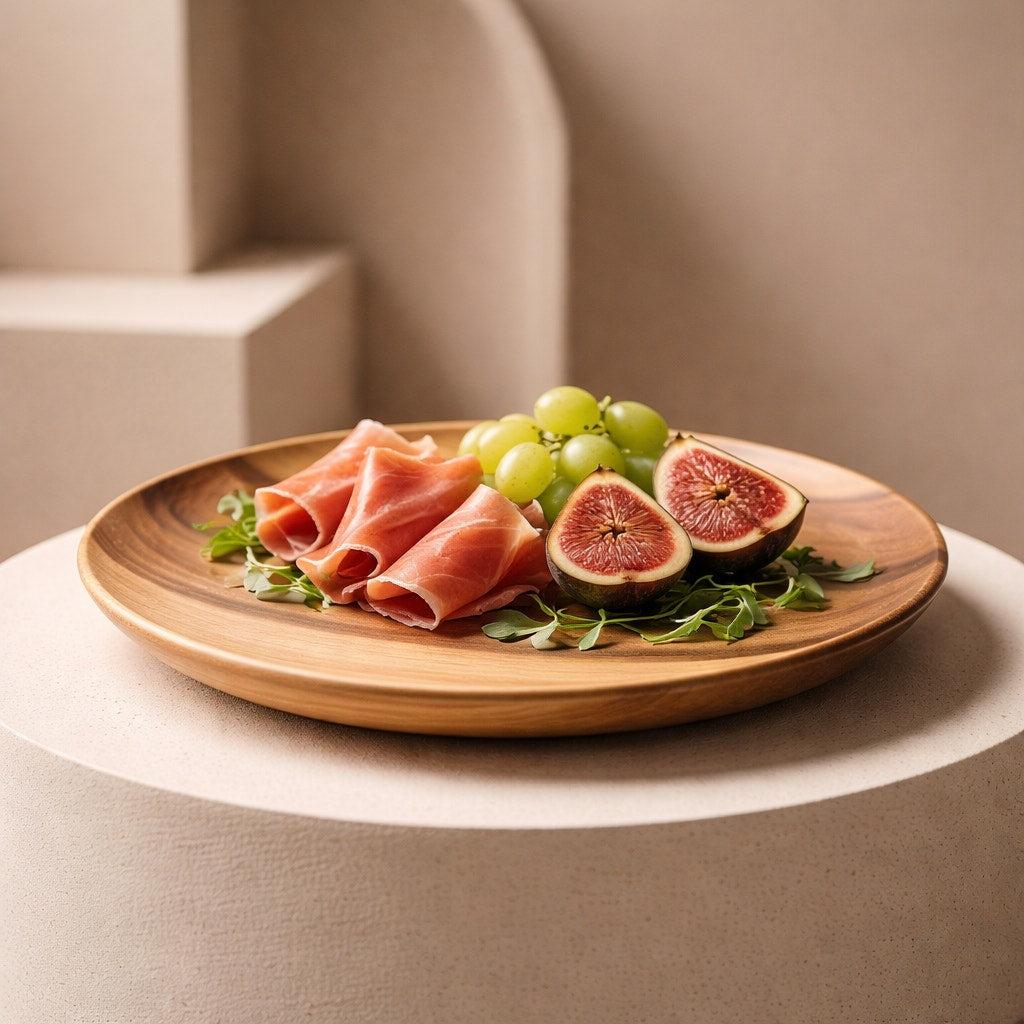 Rainbow Poplar Hand Turned Serving Platter, 11.75 x 1.5 inches, food safe finish, functional decor, handmade wood bowl