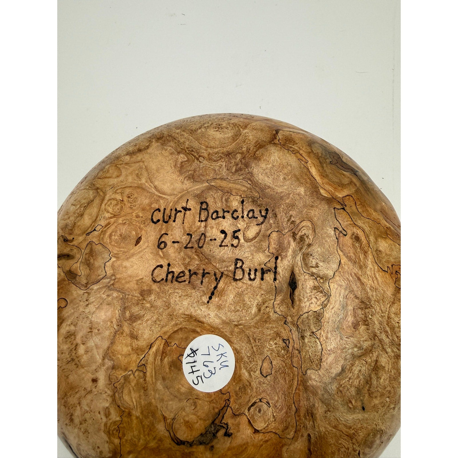 Hand-Turned Cherry Burl Wood Bowl