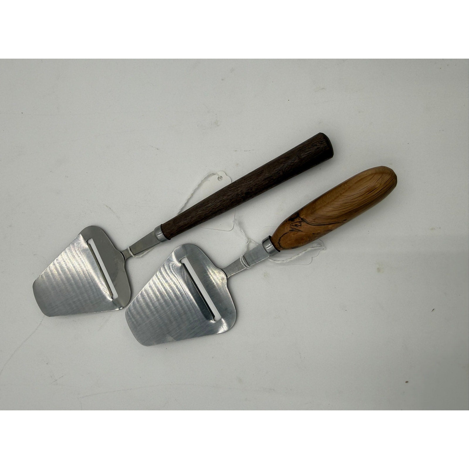 Hand Turned Hardwood Handle Cheese Plane, stainless steel blade, smooth thin slices, artisan kitchen tool, gift ready