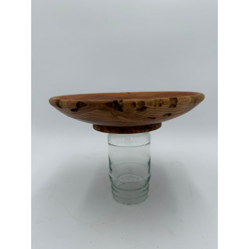 Hand Turned Honey Locust Wood Bowl 9.5 x 2, rustic centerpiece, serving bowl, decorative home, food safe finish