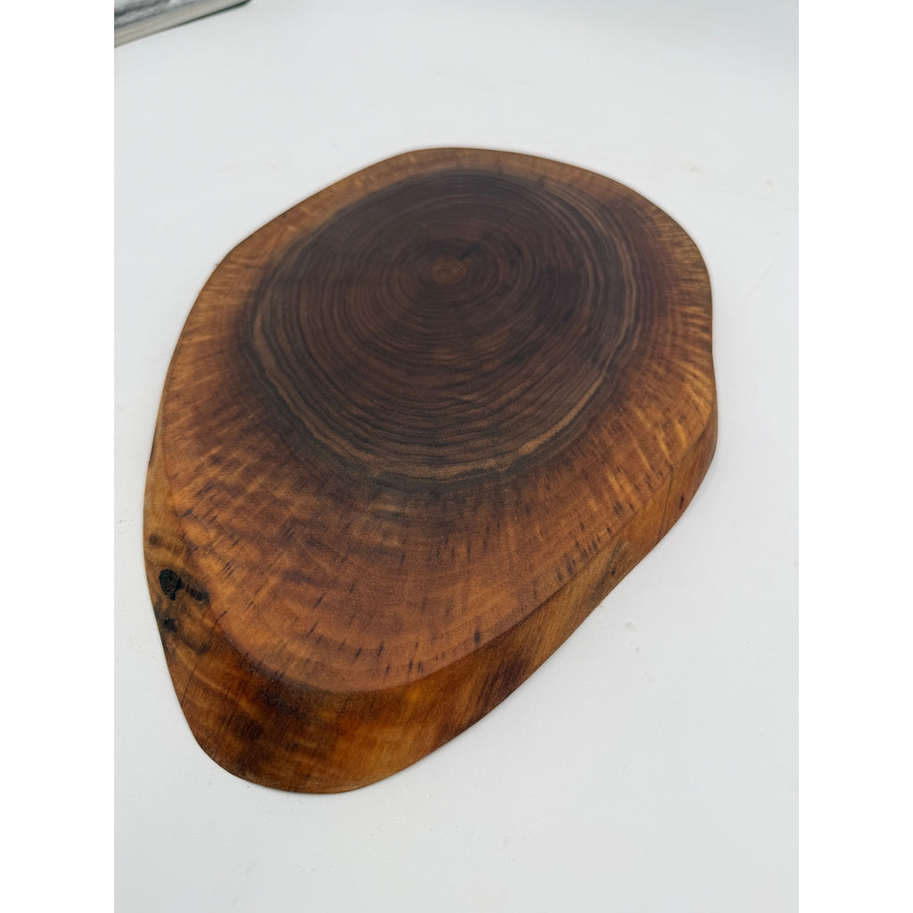 Handcrafted Walnut Live Edge Charcuterie Board, end grain, 14.5 x 9.25 x 1 in, serving platter, cheese board, rustic kitchen decor