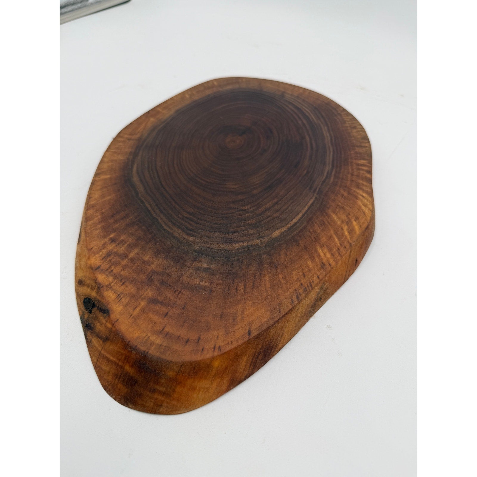 Handcrafted Walnut Live Edge Charcuterie Board, end grain, 14.5 x 9.25 x 1 in, serving platter, cheese board, rustic kitchen decor
