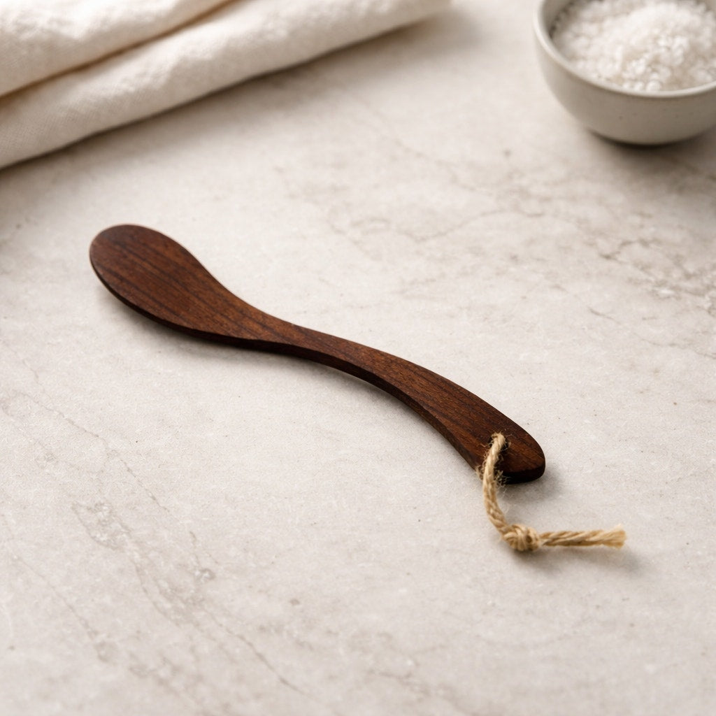 Handmade Walnut Kitchen Spreader Utensil, 6–8 inch, food safe finish, ergonomic handle, butter jam cheese knife