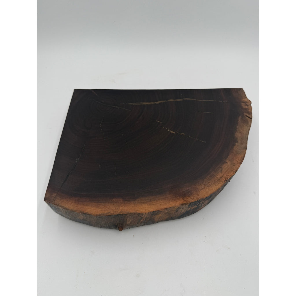 Thick Live Edge Walnut Cutting Board, end grain, 13.5 x 10.5 x 2.5, hand crafted, beautiful grain, serving display