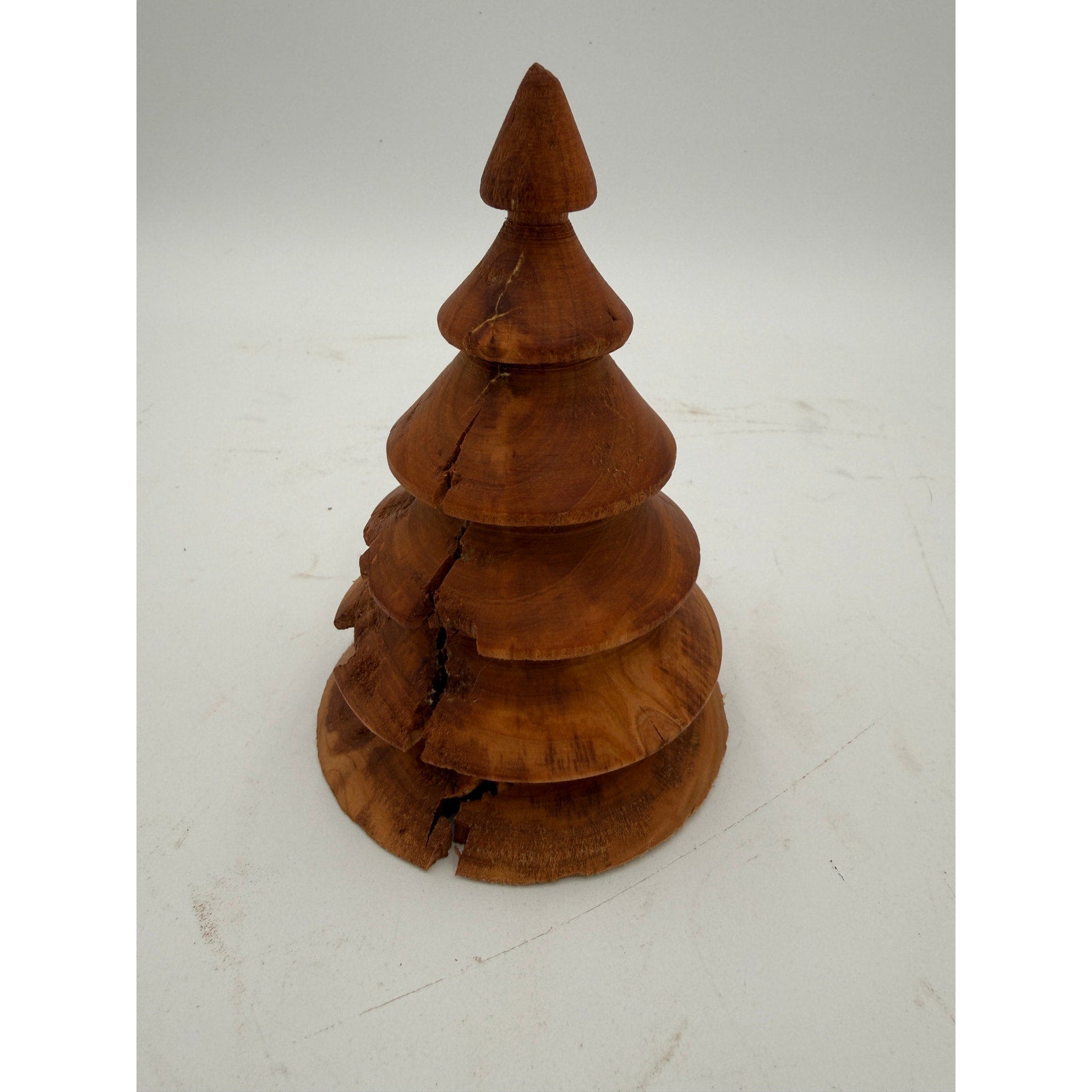 Hand Turned Wood Christmas Trees, Maple and Cherry, Rustic Holiday Decorations, SKUs 1369 to 1372