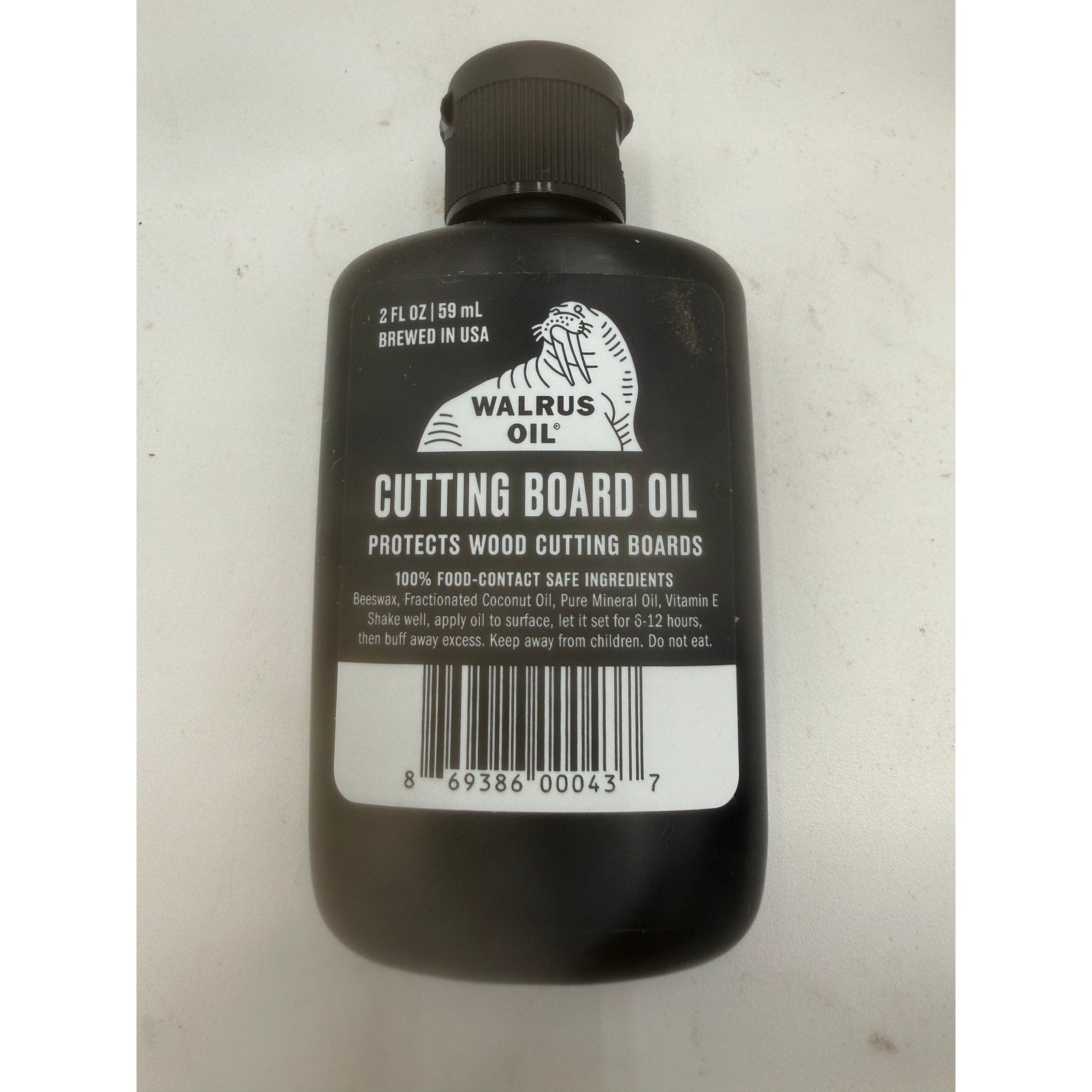 Walrus Oil Cutting Board Finish, 2 fl oz, Food Contact Safe, Wood Conditioner