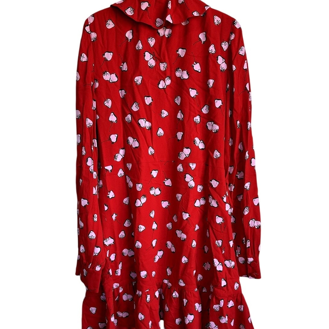 Miu Miu Strawberry Print Wrap Dress - Size 40