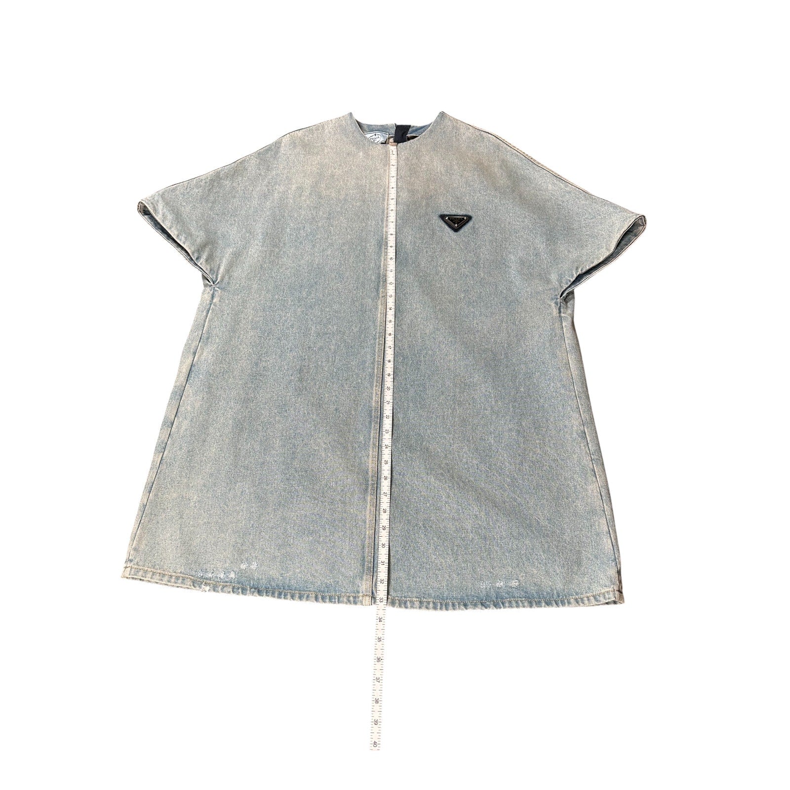 Prada Denim Shift Dress Light Blue Size 38 Excellent Condition