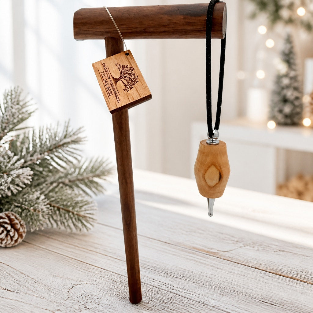 Hand Turned Maple Christmas Ornaments, Set of 6, 2.5 Inch, One of a Kind, SKU 1381