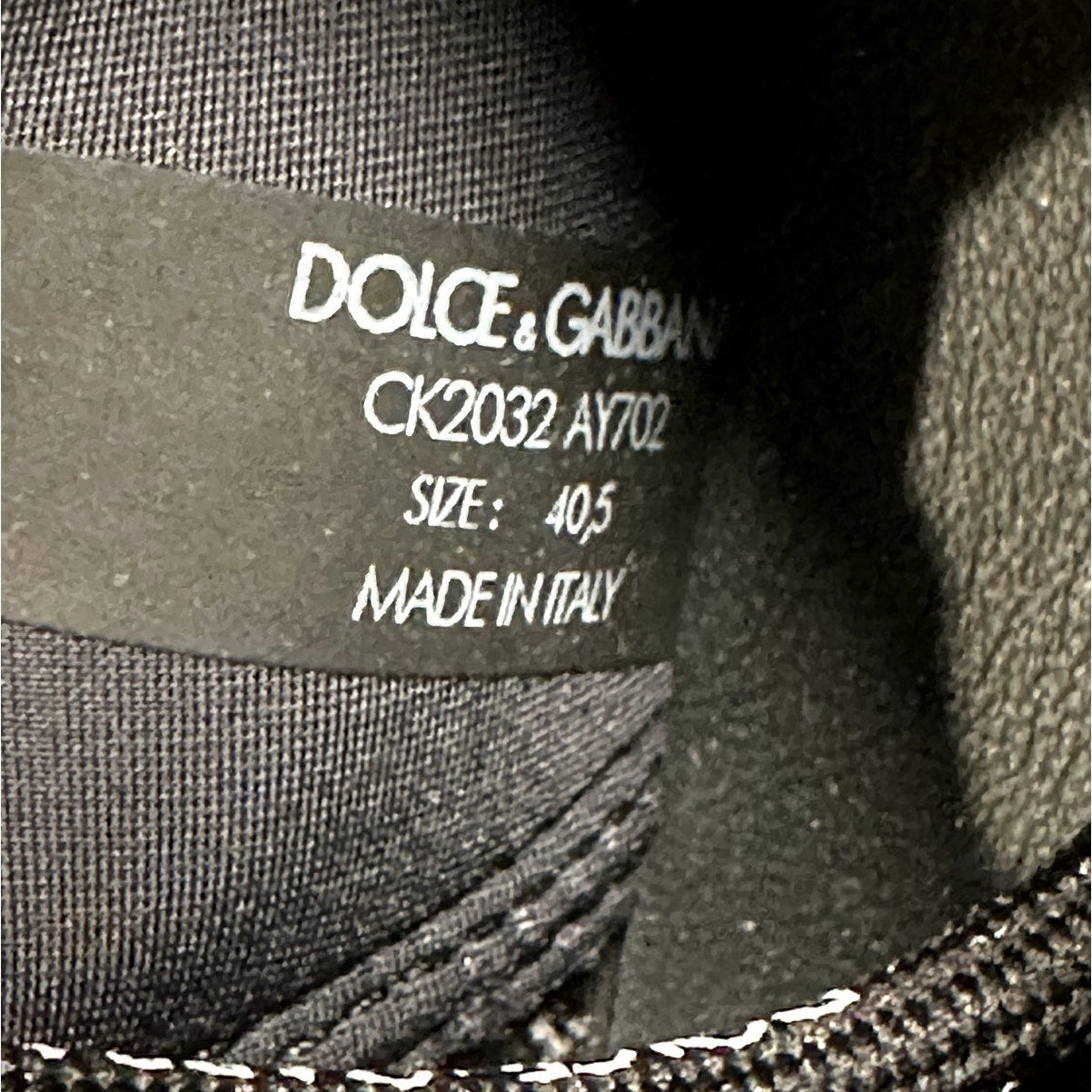 Dolce & Gabbana NS1 Rhinestone Sneakers Black Crystal NIB Size 40.5