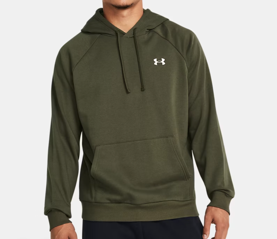 Under Armour Mens UA Rival Fleece Hoodie - Marine OD Green - Size S