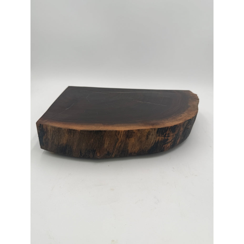 Thick Live Edge Walnut Cutting Board, end grain, 13.5 x 10.5 x 2.5, hand crafted, beautiful grain, serving display