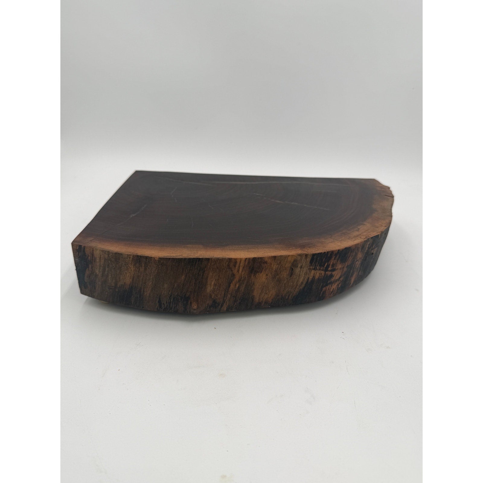 Thick Live Edge Walnut Cutting Board, end grain, 13.5 x 10.5 x 2.5, hand crafted, beautiful grain, serving display