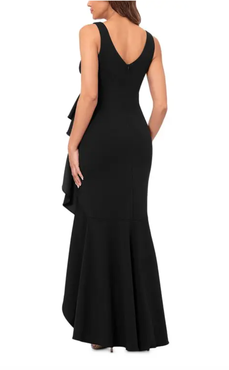 Aqua Cascade Ruffle Gown - Size 12 - NWT