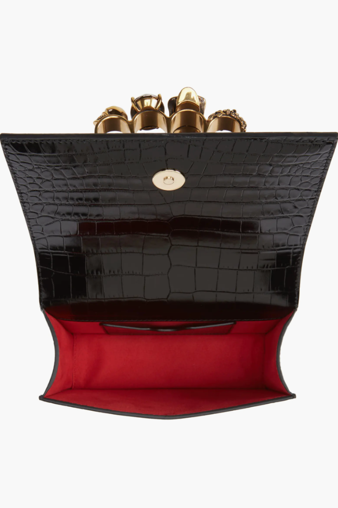 7417 - Alexander McQueen Croc embossed Satchel Bag - New in Box