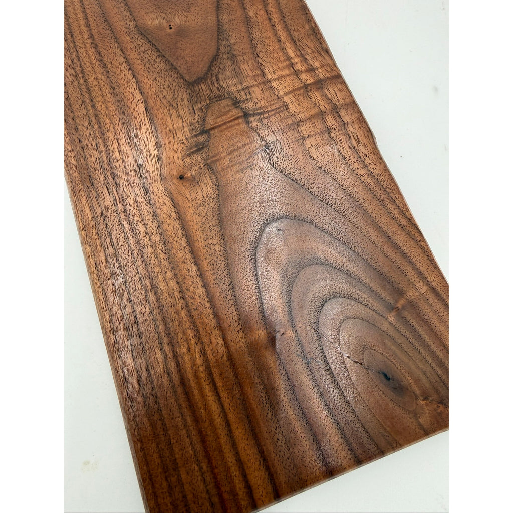 Walnut Charcuterie Board with Twig Handle, 22x6.5x1 size, decorative serving tray, functional kitchen gift, handmade USA
