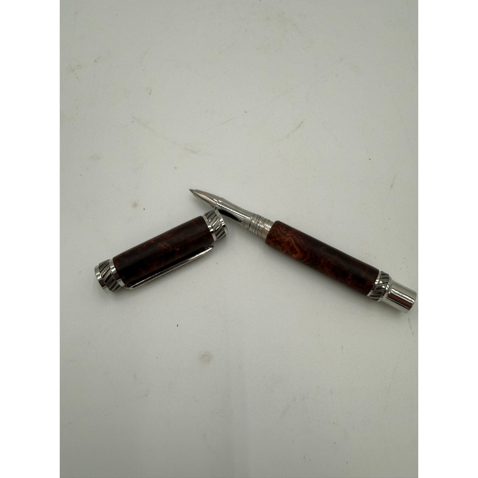 Honduran Rosewood Burl Rollerball Pen, Unique Handmade Pen