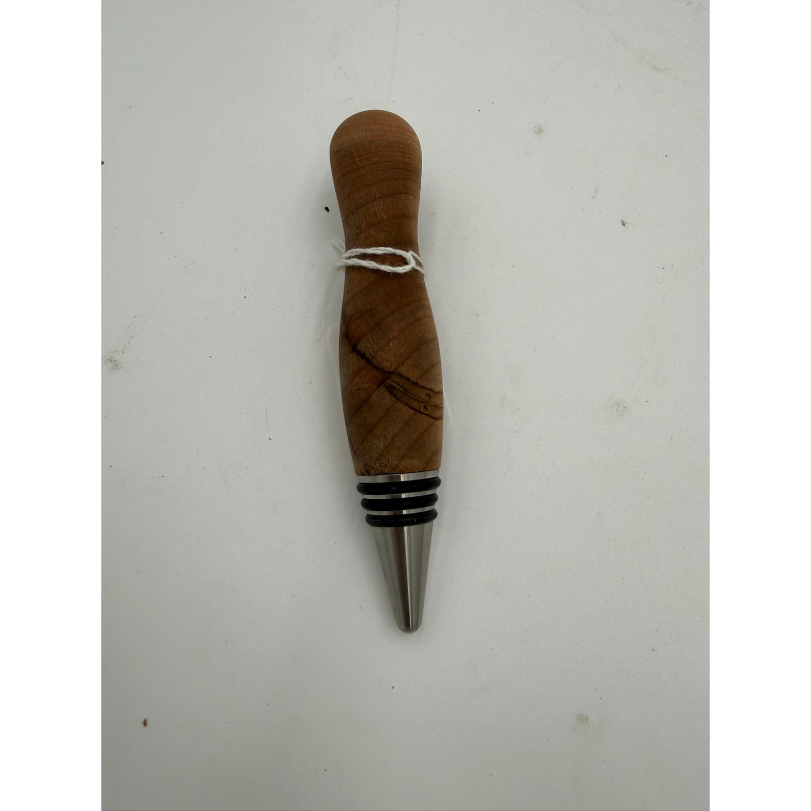 Hand Turned Hardwood Wine Bottle Stopper, stainless steel core, premium O-rings, choice of fine woods, gift ready