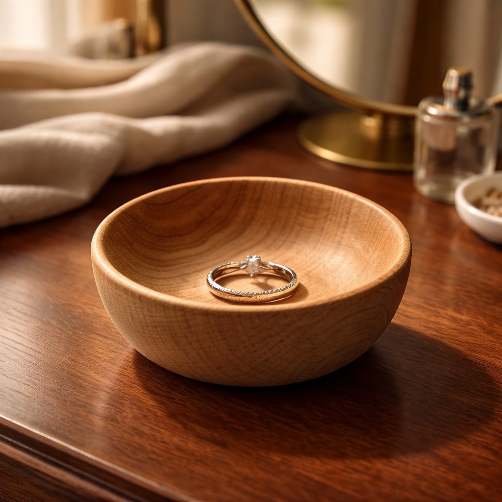 Hand Turned Wooden Ring Cup and Trinket Dish, assorted woods, handmade catchall, bedside jewelry holder, unique gift