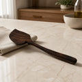Handmade Walnut Scraping Spoon 12 Inch, food safe finish, ergonomic handle, gentle on nonstick, artisan kitchen tool