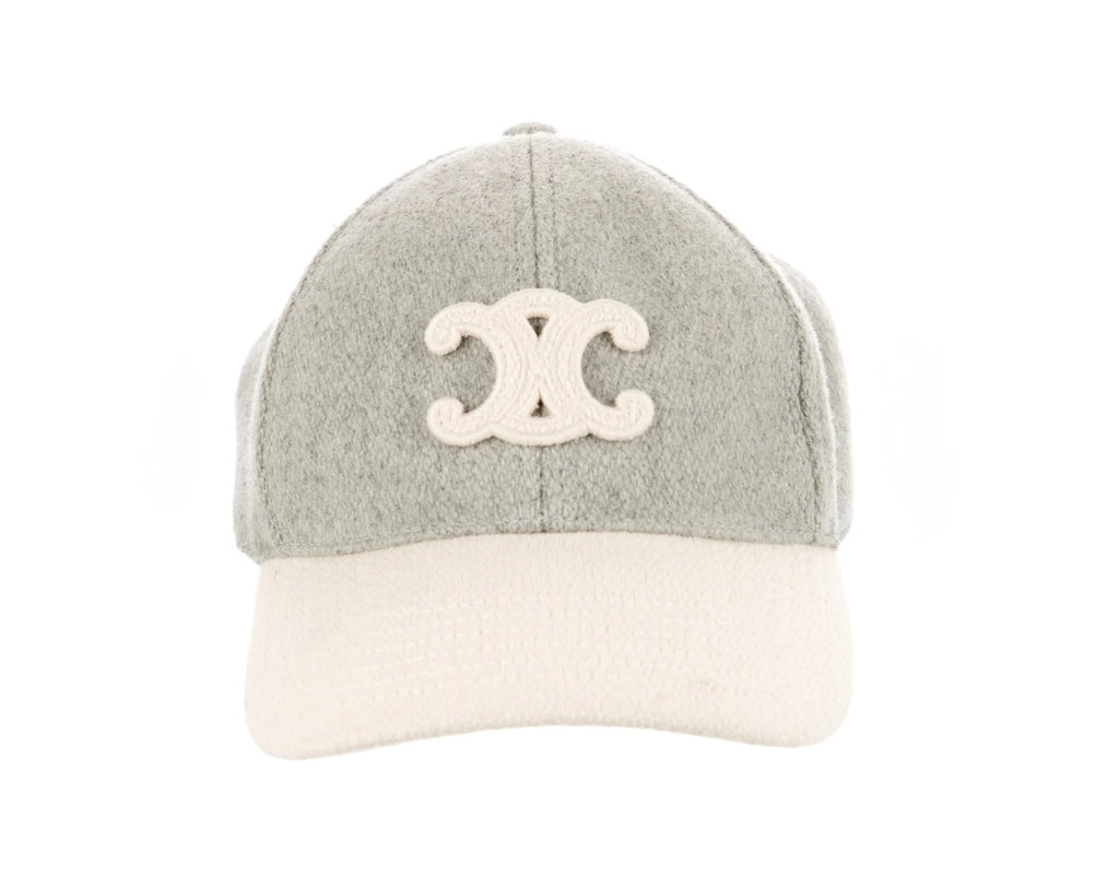 Celine Baseball Cap - Green/Gray & Ivory Wool