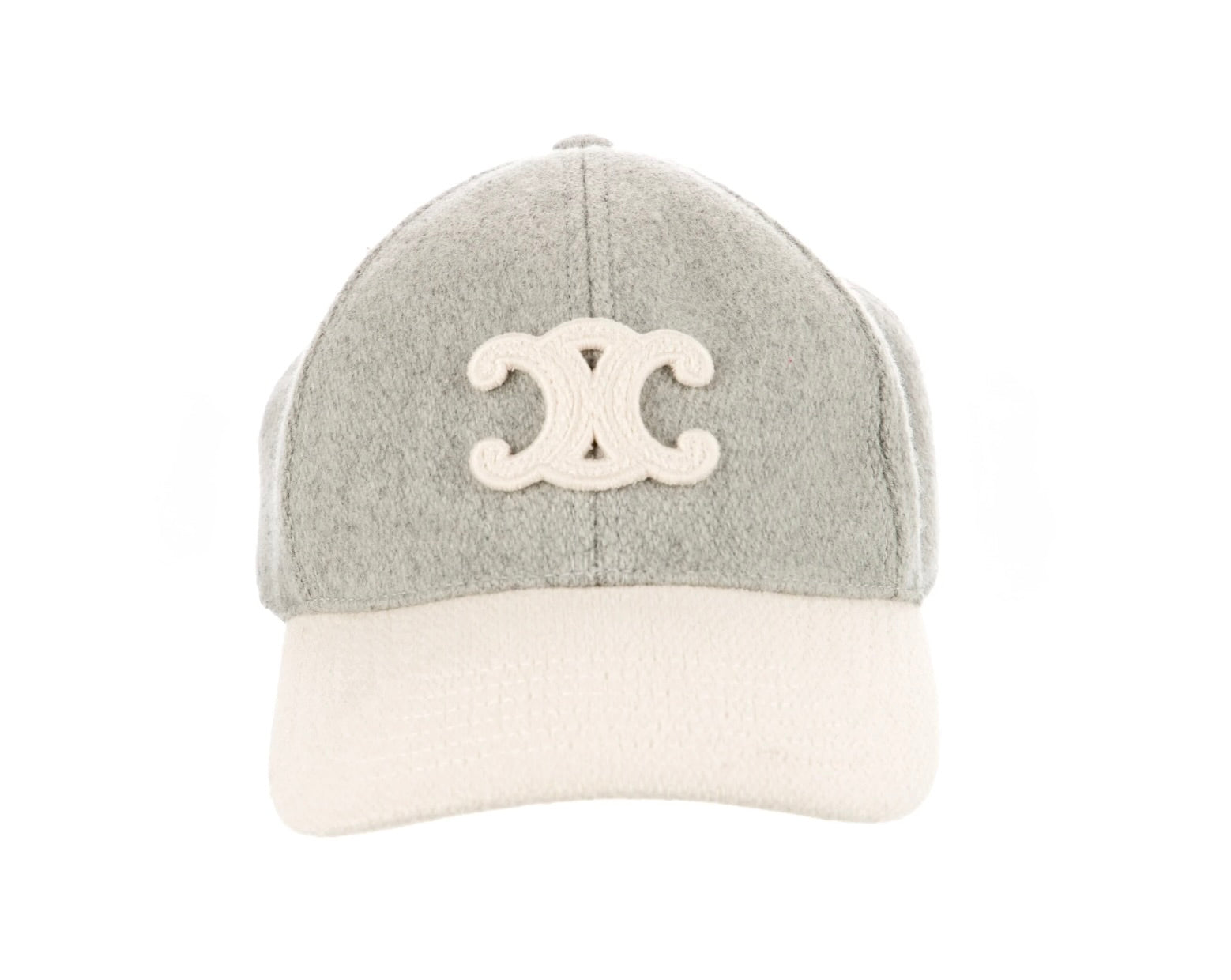 Celine Baseball Cap - Green/Gray & Ivory Wool