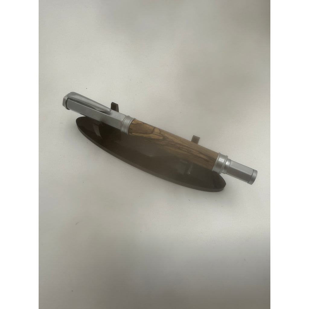 Vertex Fountain Pen in Spalted Tamarind, Hand Turned Barrel, Ink Pump, Cartridge, SKU 1469