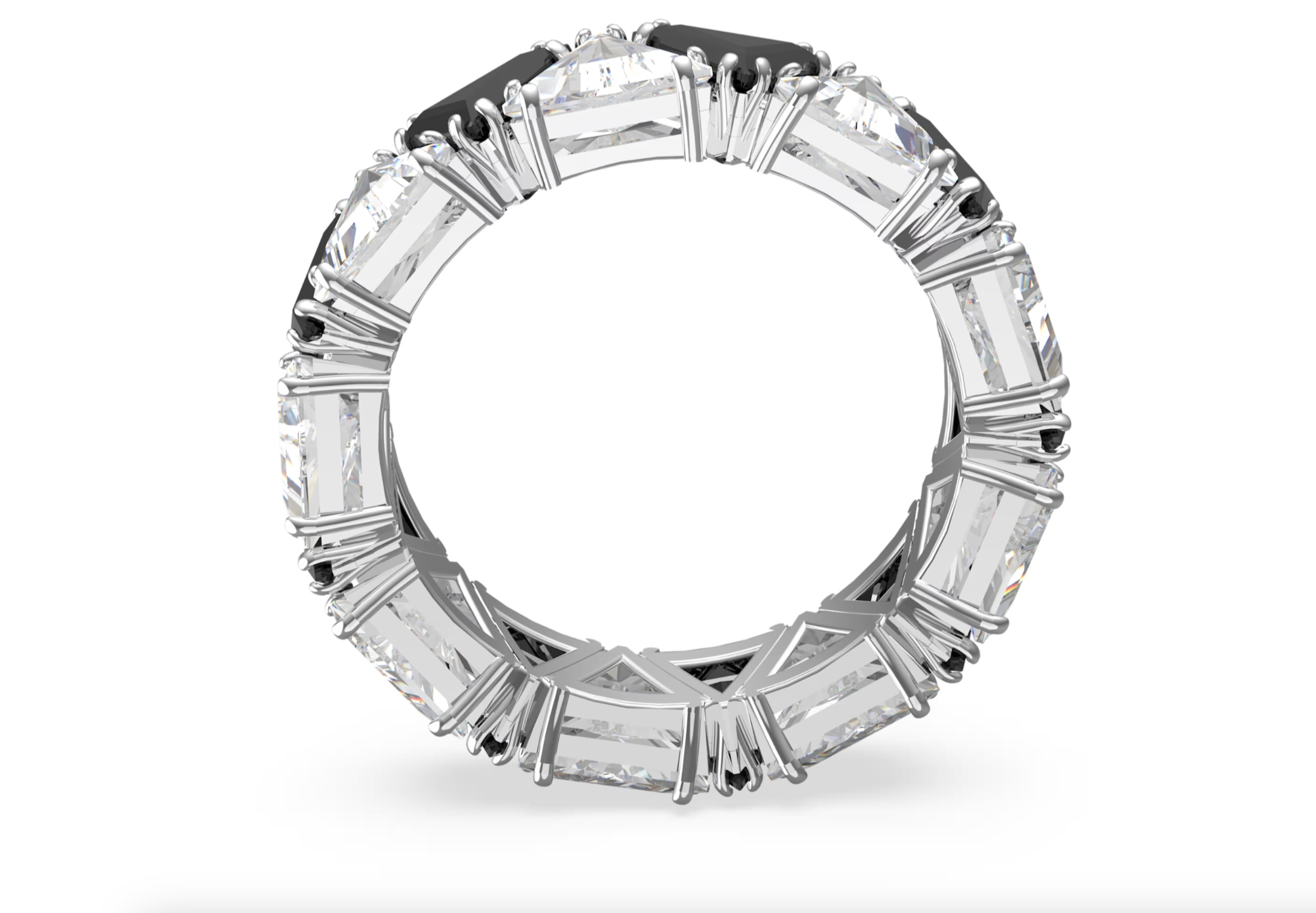 Swarovski Ortyx Cocktail Ring - New in Box - Size 6 - Triangle Cut Rhodium Plated