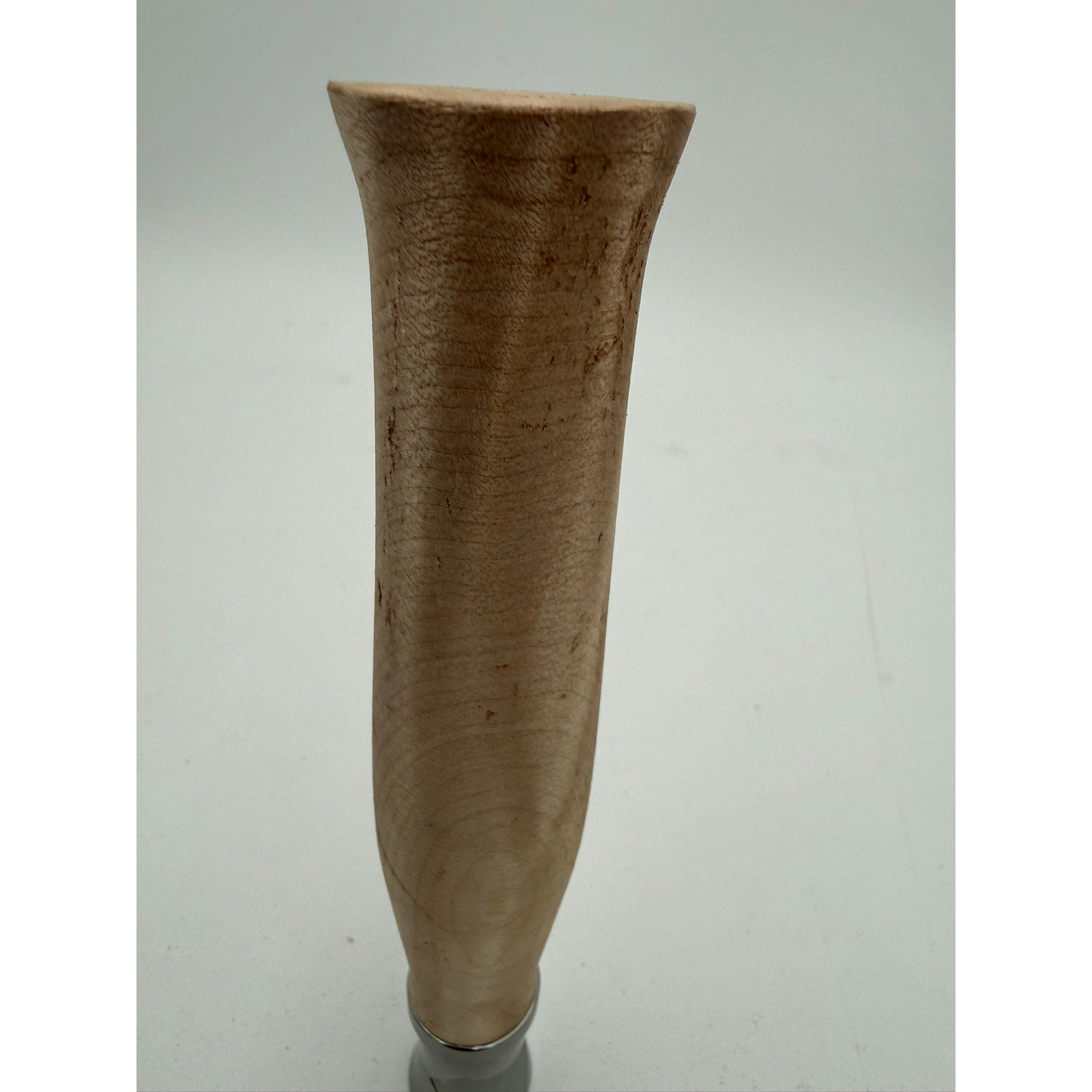 Hand Turned Maple Bottle Opener Handle, figured maple wood, handmade tool, ergonomic grip, durable stainless steel tip, bar accessory