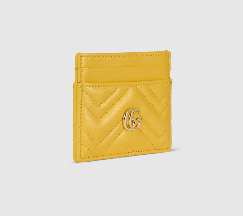 7308 - Gucci GG Marmont Card Case in Yellow - New in Box