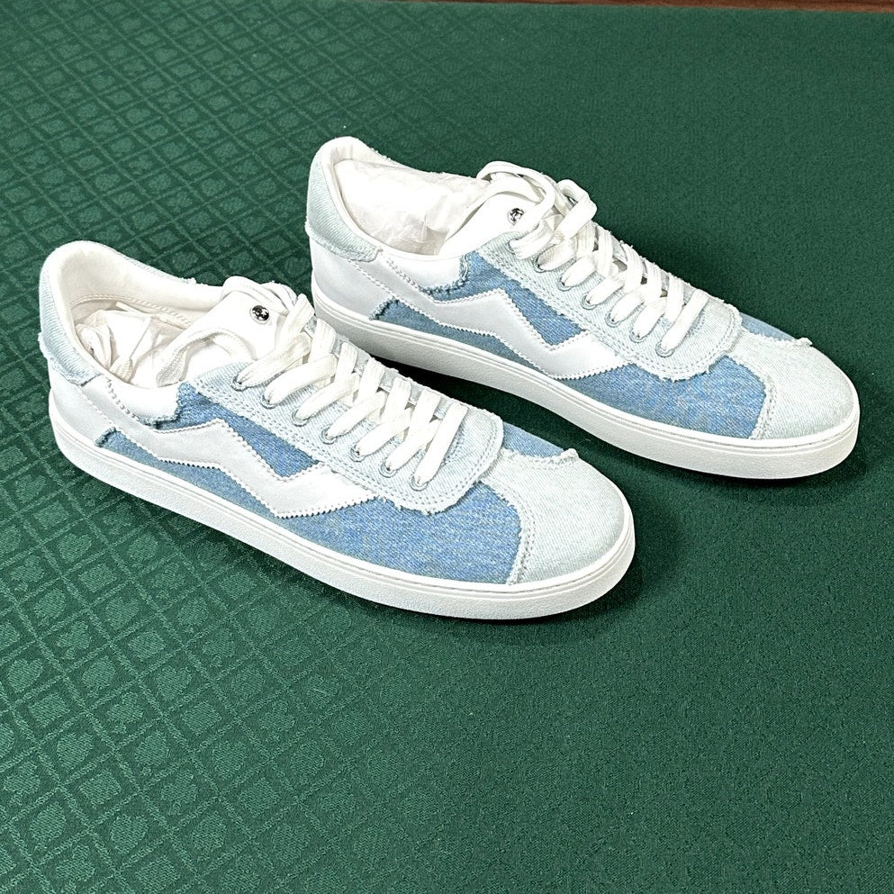 Stuart Weitzman Daryl Sneakers Denim & White NIB Size EU 40 / US 9.5