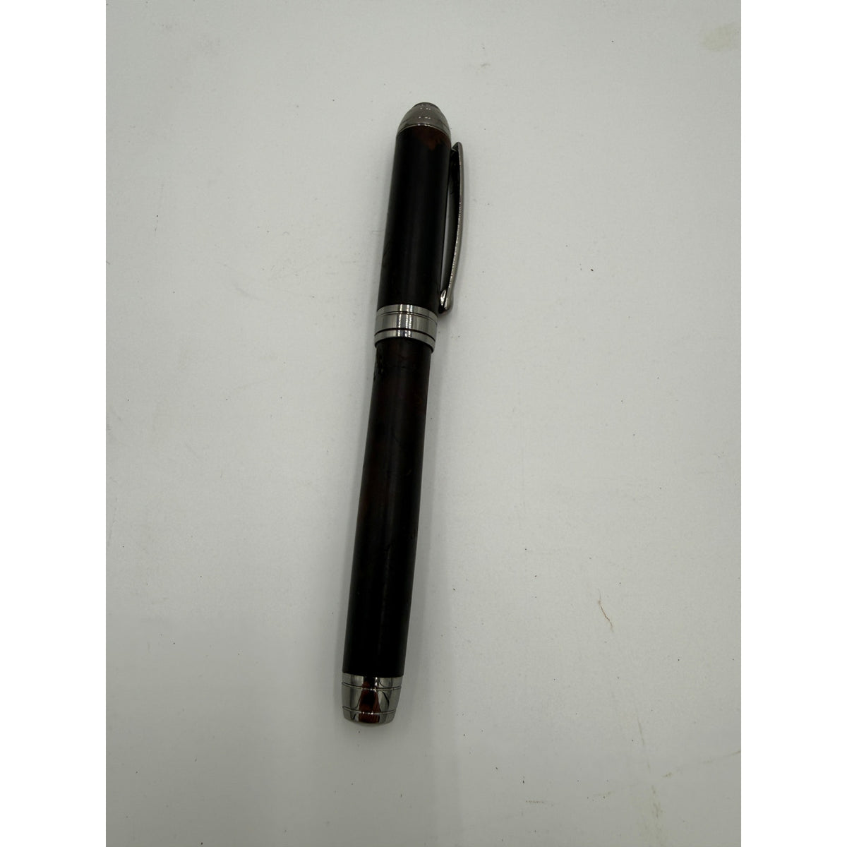 Mistrel Rollerball Pen in Walnut Burl, Black Titanium, Hand Turned, SKU 1566