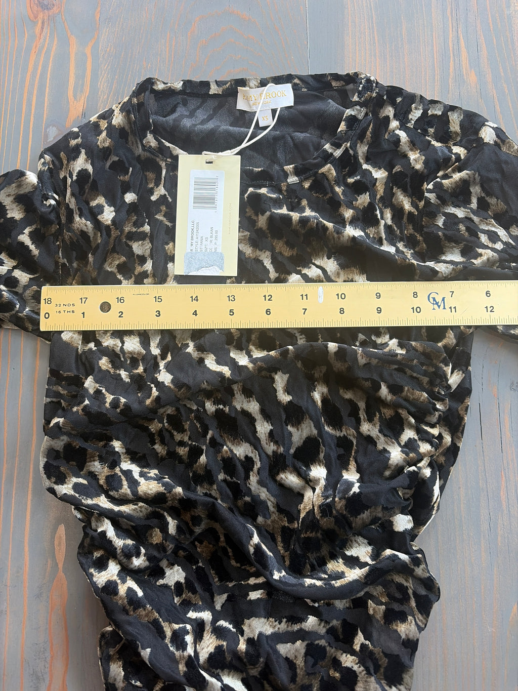Ramy Brook Stefania Velvet & Mesh Blouse - Size XS - NWT