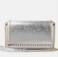5213 - Christian Louboutin Silver Paloma Shoulder Bag Crossbody - NEW
