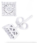 Macys Diamond Cluster Stud Earrings (1/3 cttw) in 14k White Gold - New with Tags