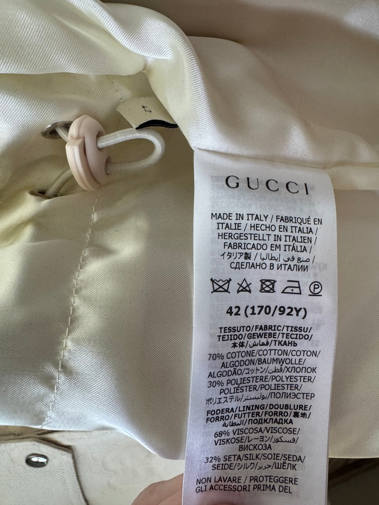 3333 - Gucci Jumbo GG Ivory Jacket - Size 42 - NWT