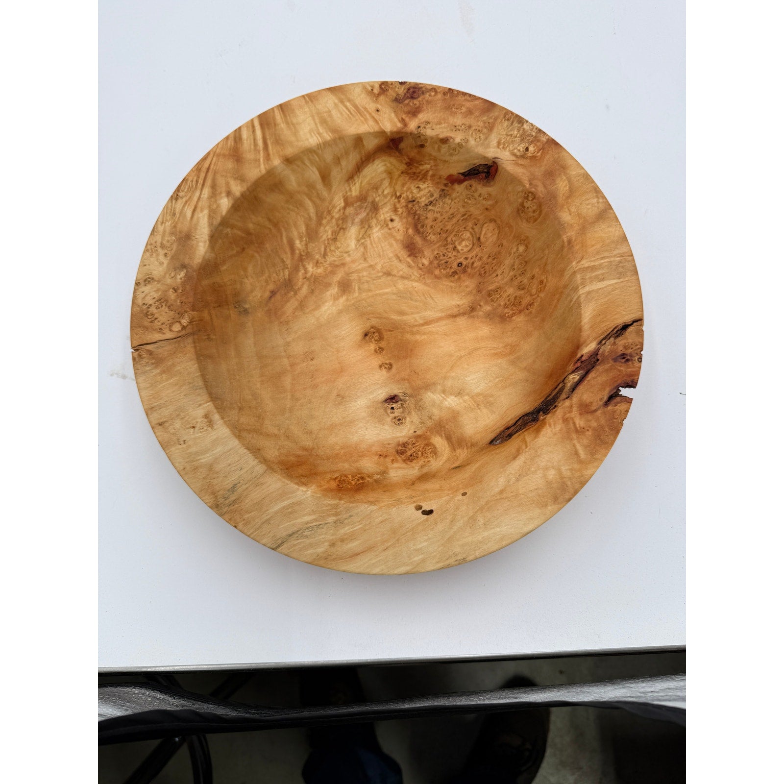 Box Elder Burl Hand Turned Wood Bowl 12x2.25, rare hardwood, artisan crafted, food safe finish, centerpiece, home decor