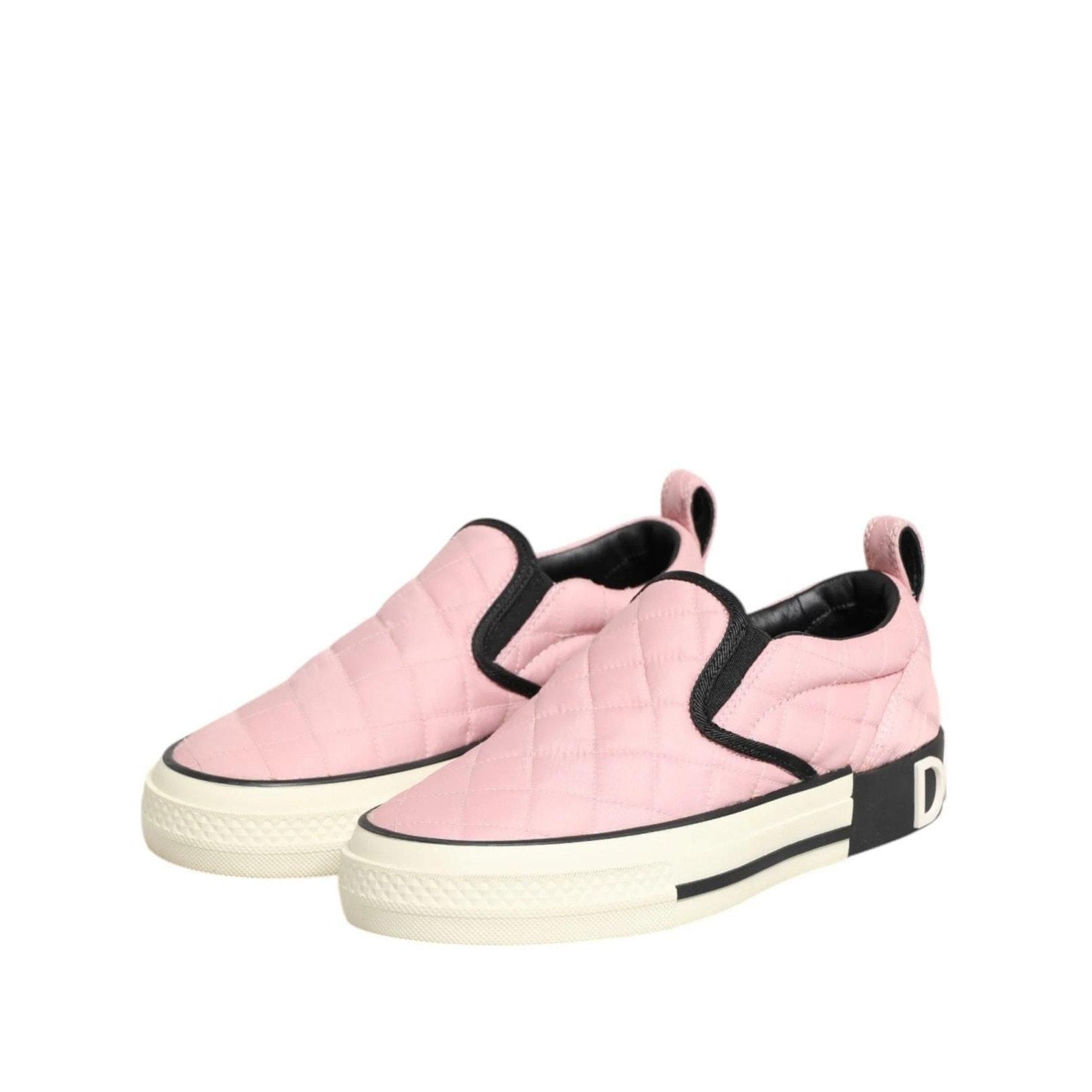 103888-DOLCE & GABANNA Pink Quilted Slip-Ons - 10 - new-with-defects - CURATED by Kira